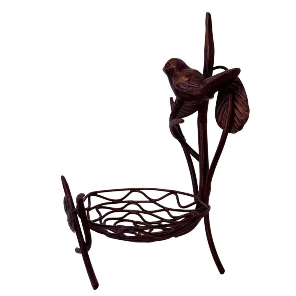 Bird Branch Nest Copper‎ Candle Holder French Country Centerpiece